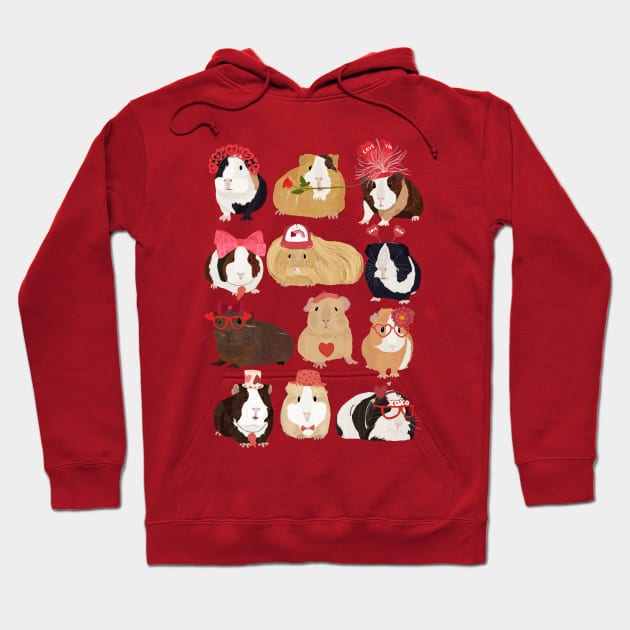 Guinea Pigs in Love Hoodie by Hanna Melin